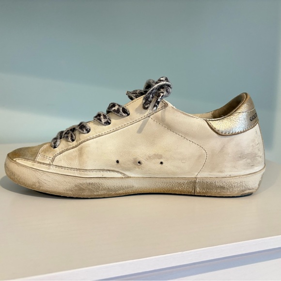 Golden Goose Super Star sneakers pink/purple glitter star, gold heel tab 37 - Picture 10 of 13